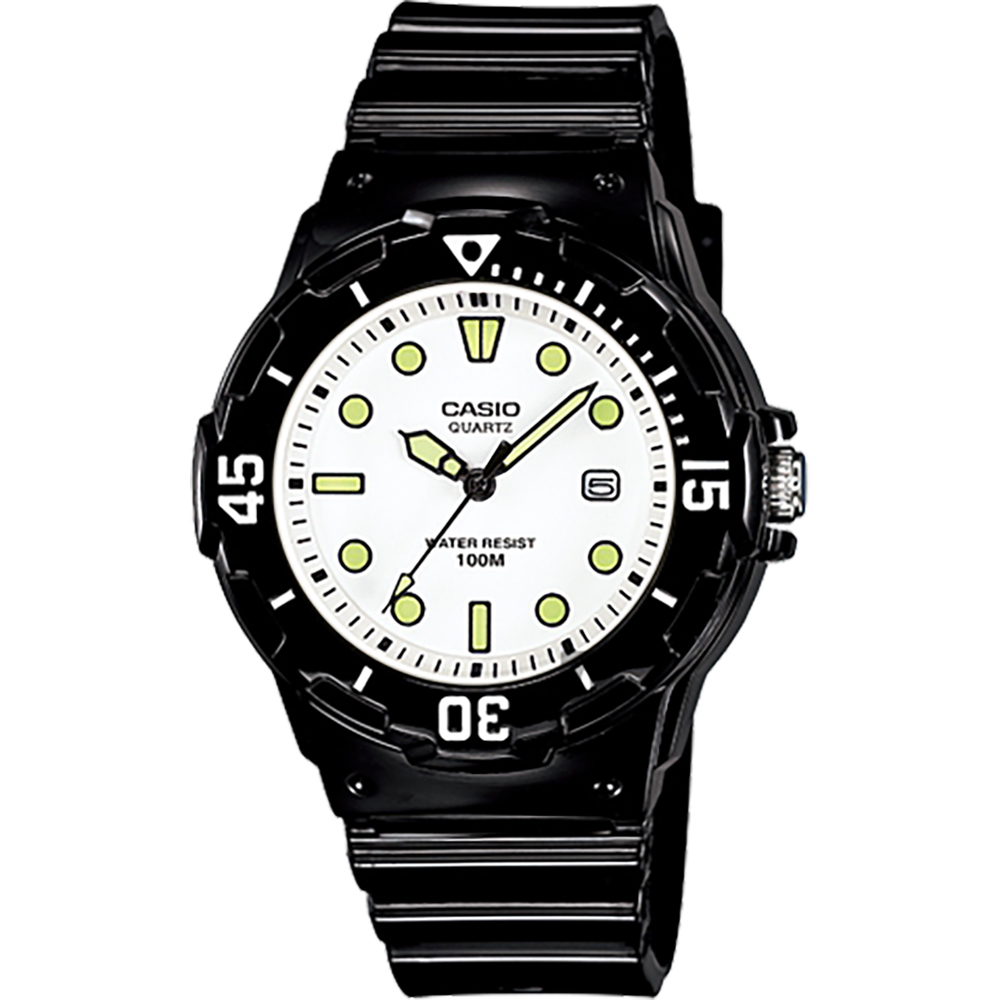 CASIO 卡西歐 迷你運動風指標手錶-白x黑 LRW-200H-7E1VDF