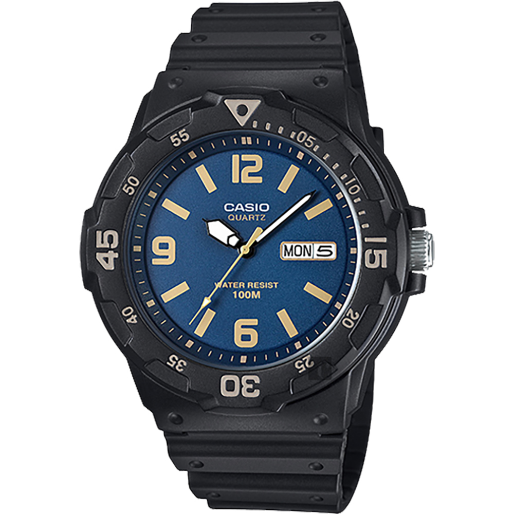 CASIO 卡西歐 DIVER LOOK 潛水運動風手錶-藍x黑 MRW-200H-2B3VDF