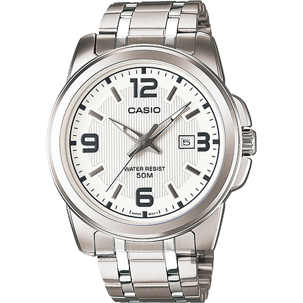 CASIO 卡西歐 紳士指標手錶-銀 MTP-1314D-7AVDF