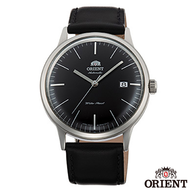ORIENT DATEⅡ 醇黑簡潔手動上鍊機械腕錶-黑x40mm FAC0000DB0