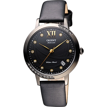 ORIENT 東方 時尚風采晶鑽機械腕錶-黑 FER2H001B