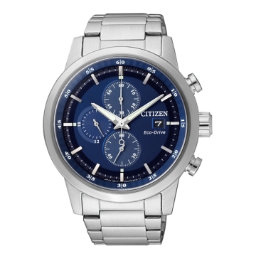 CITIZEN 簡約質感光動能時尚腕錶/藍面/CA0610-52L