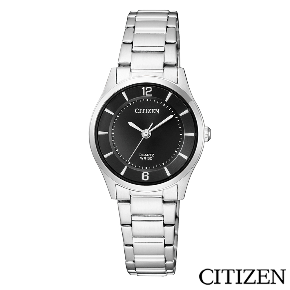 CITIZEN星辰 簡約時尚黑面女仕手錶 ER0201-81E