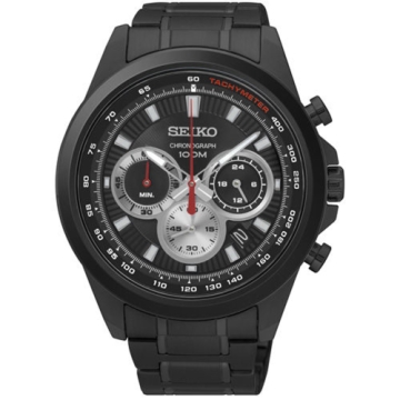 SEIKO 品味風格時尚計時腕錶/黑/8T63-00F0SD