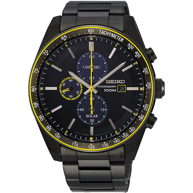 SEIKO 精工 CS 紳仕品格太陽能計時腕錶 V176-0AZ0SD(SSC729P1)