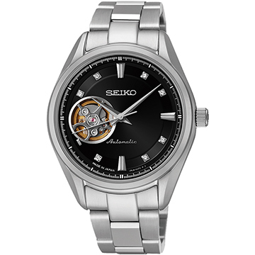 SEIKO Presage 4R38 開心系列機械腕錶-黑/34mm 4R38-00R0D(SSA869J1)