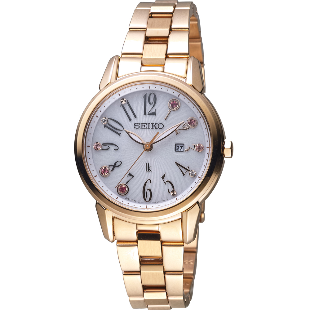 SEIKO 精工 LUKIA 快樂好時光時尚腕錶 V137-0CG0G SUT302J1 玫瑰金色(32mm)