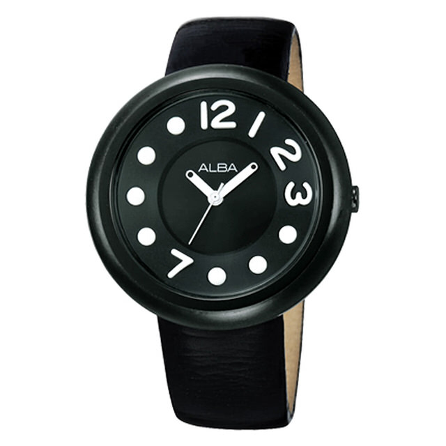 【ALBA】普普風時尚腕表-俏麗黑/38mm(VJ21-X029C)