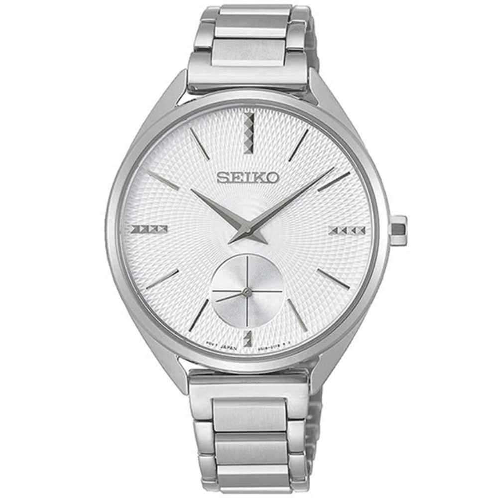 SEIKO 精工 CS系列經典小秒針時尚腕錶/銀/34mm (6G28-00Y0S/SRKZ53P1)