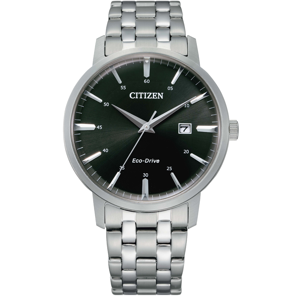 CITIZEN 星辰 GENT光動能簡約時尚腕錶/黑x銀/40mm/BM7460-88E