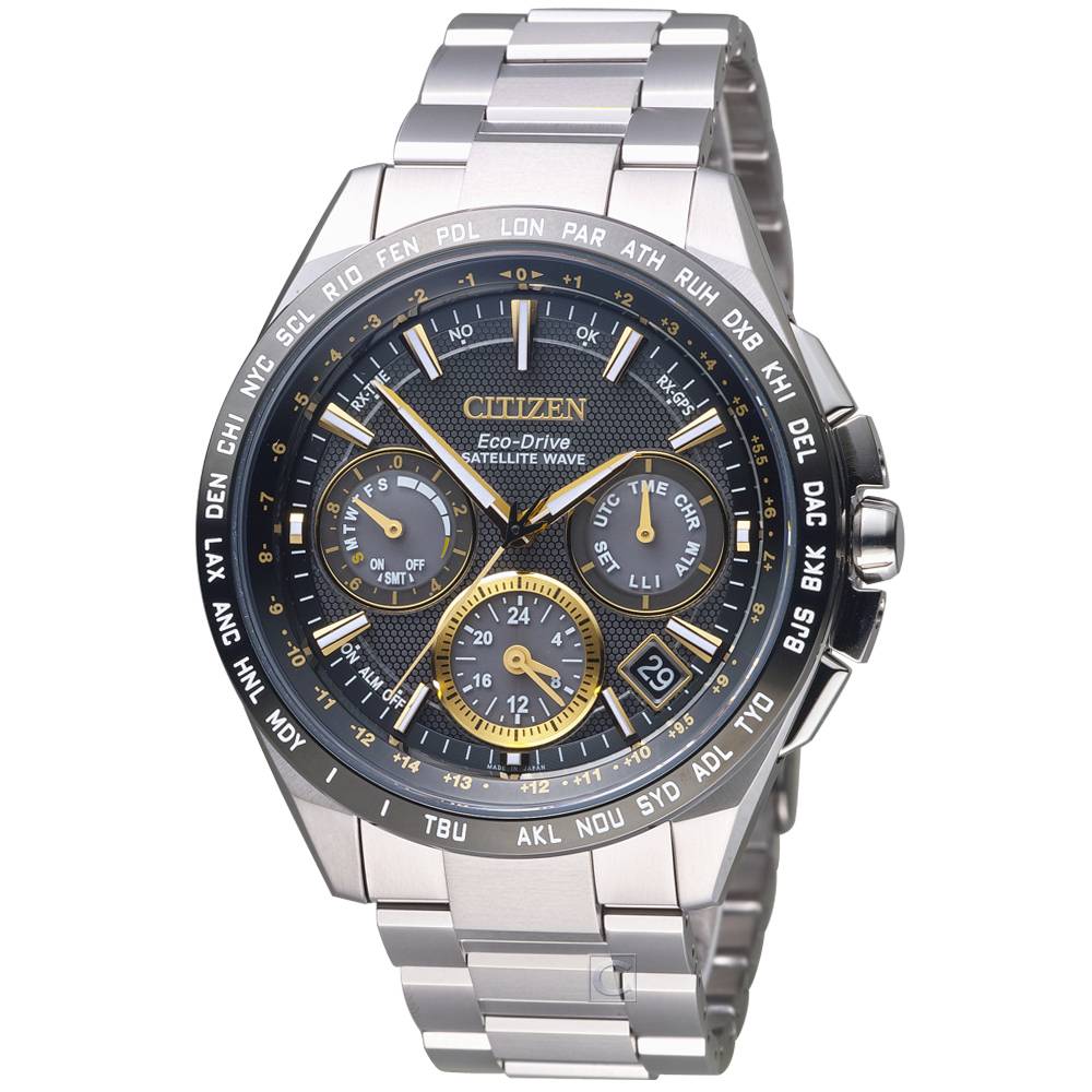 CC9015-54F 星辰 CITIZEN 光動能 鈦感光衛星計時腕錶