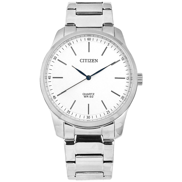 CITIZEN / BH5000-59A / 簡約時尚 礦石強化玻璃 日本機芯 不鏽鋼手錶 白色 42mm