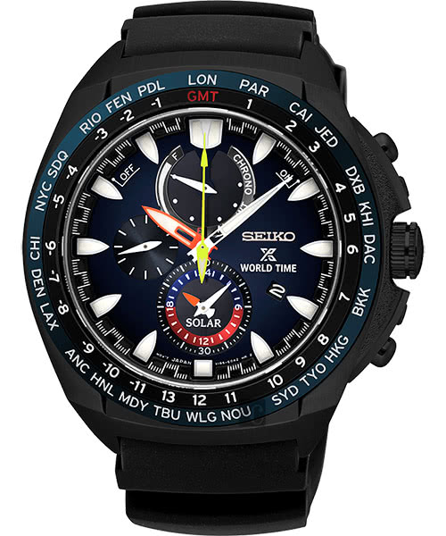 SEIKO精工 Prospex 海世界計時腕錶-黑/44mmV195-0AB0SD SSC551P1