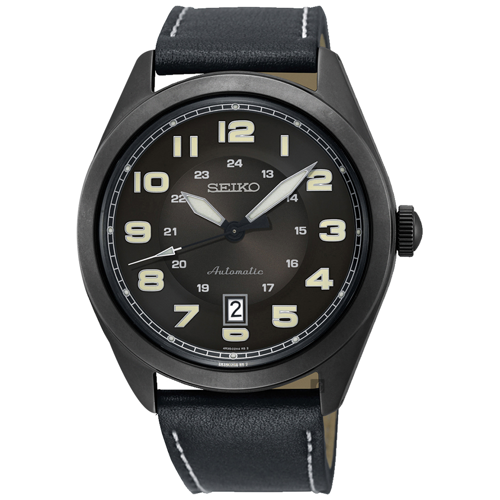 SEIKO 精工 飛行時代機械手錶-黑/44mm 4R35-02W0SD(SRPC89J1)