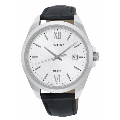 SEIKO精工 簡約三針質感皮帶腕錶6N42-00H0C/SUR283P1