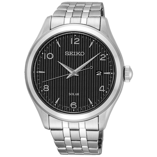 SEIKO 太陽能紳士線條時尚腕錶/SNE489P1/V157-0CN0D