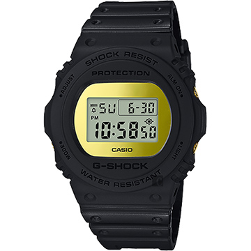 CASIO 卡西歐 G-SHOCK 35周年 MIRROR DW-5700 經典王者手錶-鏡面金 DW-5700BBMB-1