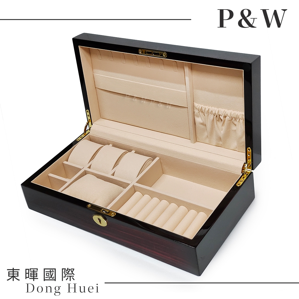 【P&W珠寶收藏盒】【手工精品】木質鋼琴烤漆 首飾盒+錶盒