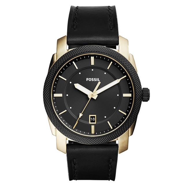 FOSSIL 爵士都會時尚腕錶 男錶(FS5263)-黑x金框/42mm