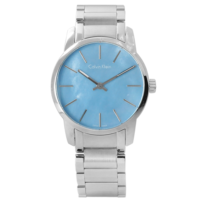 CK / K2G2314X / 都會女伶不鏽鋼腕錶 水藍色 31mm