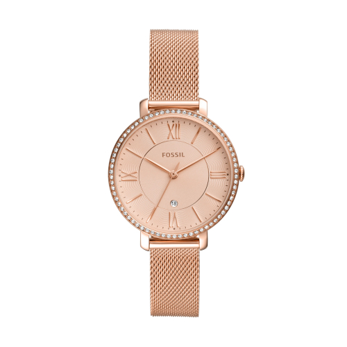 FOSSIL優雅玫瑰金米蘭帶腕錶ES4628