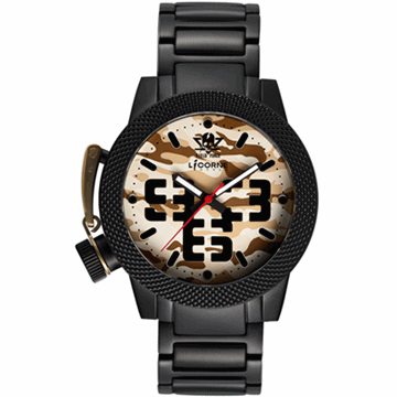 【LICORNE 力抗錶】 特種部隊MKII系列帥氣迷彩手錶 (沙漠棕 LI031MBDA-1)