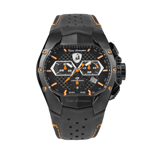 Tonino Lamborghini T9GB 酷炫飆速潮流造型三眼計時皮帶手錶