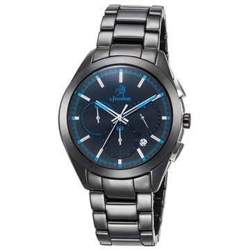 【LICORNE力抗錶】都會時尚三眼手錶 (黑藍/黑 LT103MBBI-N)