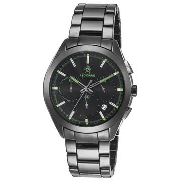 【LICORNE力抗錶】都會時尚三眼手錶 (黑綠/黑 LT103MBBI-G)