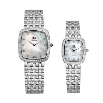 FLUNGO佛朗明哥方型珍珠超薄對錶