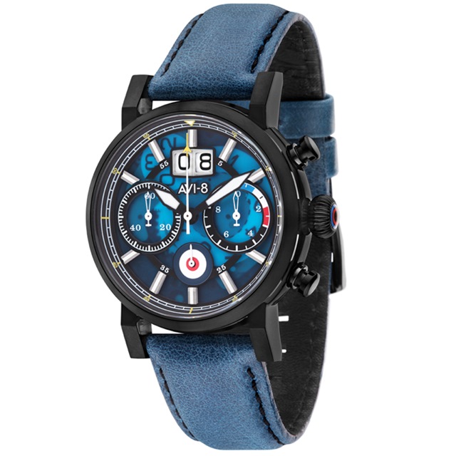 【AVI-8】HAWKER HURRICANE 潮流手錶 (藍AIAV406203)