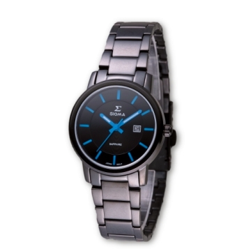 SIGMA 簡約風格藍寶石鏡面時尚腕錶/小碼/30mm/1122LB13