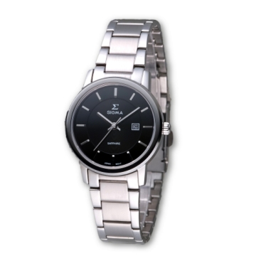 SIGMA 簡約風格藍寶石鏡面時尚腕錶/小碼/30mm/1122L-1