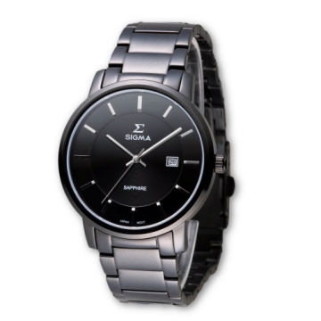 SIGMA 簡約風格藍寶石鏡面時尚腕錶/大碼/40mm/1122M-B01