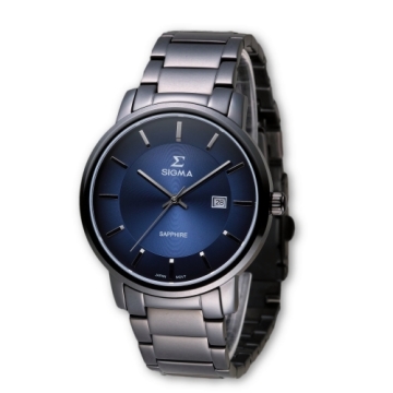 SIGMA 簡約風格藍寶石鏡面時尚腕錶/大碼/40mm/1122M-B3