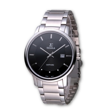 SIGMA 簡約風格藍寶石鏡面時尚腕錶/大碼/40mm/1122M-1