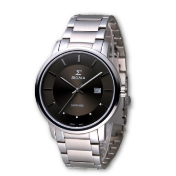 SIGMA 簡約風格藍寶石鏡面時尚腕錶/大碼/40mm/1122M-01