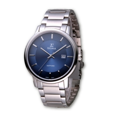 SIGMA 簡約風格藍寶石鏡面時尚腕錶/大碼/40mm/1122M-3