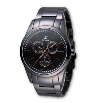 SIGMA 準確時刻藍寶石鏡面黑鋼時尚腕錶/41mm/9815MBRG