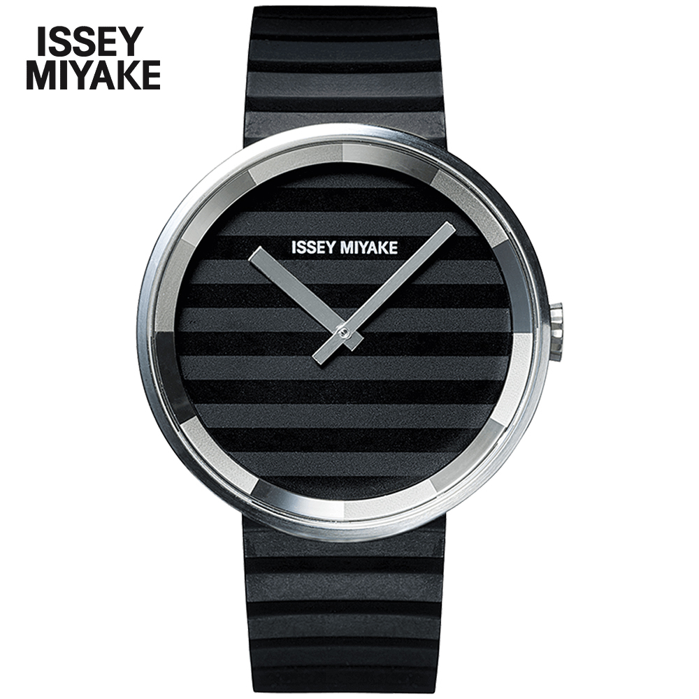 ISSEY MIYAKE 三宅一生 PLEASE時裝系列腕錶(黑/40mm) VJ20-0110C SILAAA01Y