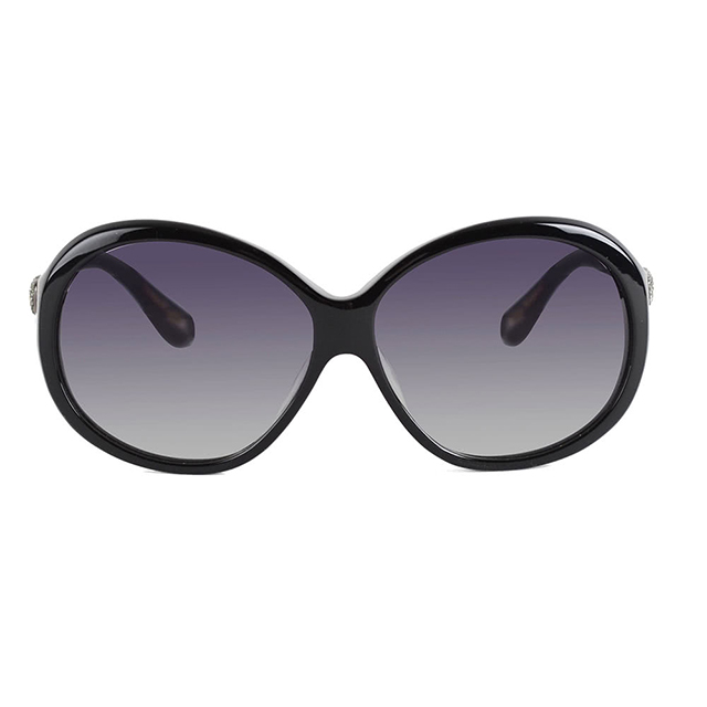 【Vivienne Westwood】英國精品時尚心鑽系列造型太陽眼鏡(VW74301-黑)