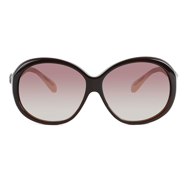 【Vivienne Westwood】英國精品時尚心鑽系列造型太陽眼鏡(VW74302-咖)