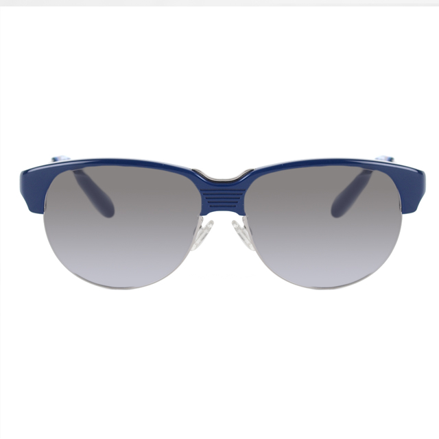 【Vivienne Westwood】英國精品個性上框率性太陽眼鏡 (藍紫) VW811-03