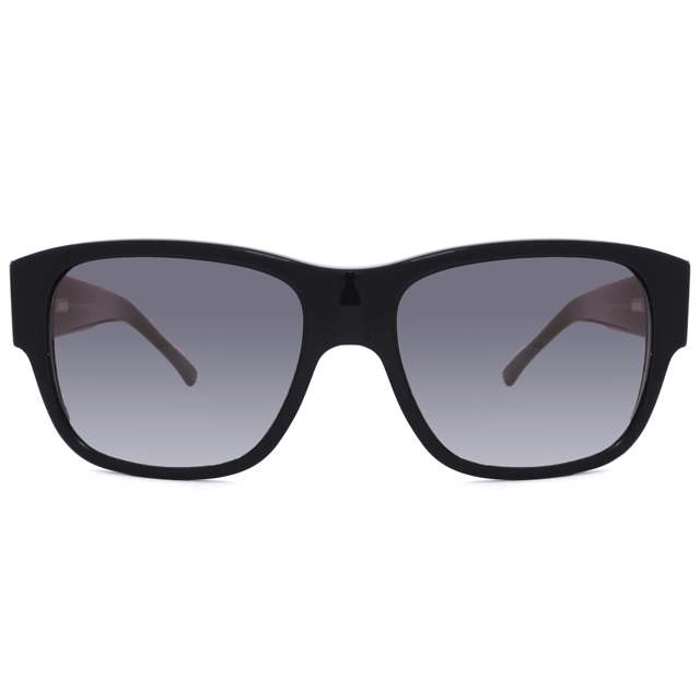 LOEWE 羅威經典品牌壓紋款方框太陽眼鏡(黑 SLW693-09GU)