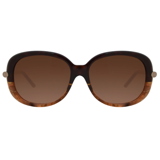 LOEWE 羅威新款春天系列高貴印花款太陽眼鏡(透明咖啡/黃 SLW803-0905)