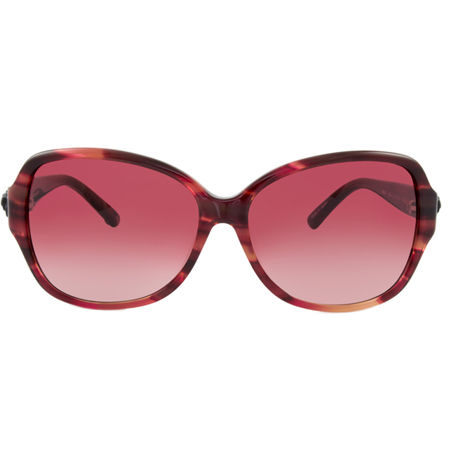 【Anna Sui 安娜蘇】復古經典玫瑰細框太陽眼鏡(紅)AS846215