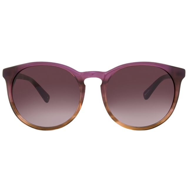 【ANNA SUI】復古雙色紋路線條設計款眼鏡(紫) AS822700