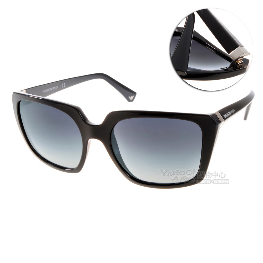 EMPORIO ARMANI太陽眼鏡 時尚方框(黑) #EA4026 50178G