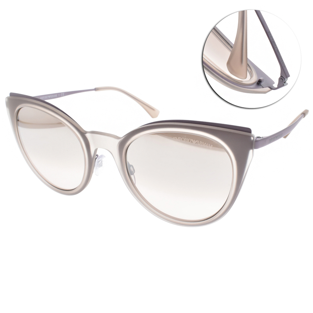 EMPORIO ARMANI太陽眼鏡 歐美時尚貓眼款(粉紫-白水銀) #EA2063 32178Z