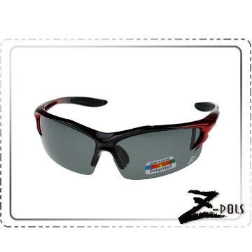 【Z-POLS 極緻顛峰黑紅漸層款】搭載美國寶麗來頂級100%偏光運動款太陽眼鏡，全新上市